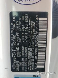 Zdjęcie 13 z 13 samochodu: 2014 HYUNDAI SANTA FE GLS VIN:KM8SN4HF4EU050776 - miniatura
