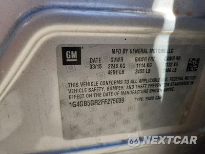 Zdjęcie 12 z 13 samochodu: 2015 BUICK LACROSSE VIN:1G4GB5GR2FF275039 - miniatura