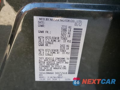 Zdjęcie 13 z 13 samochodu: 2013 INFINITI JX35 VIN:5N1AL0MN6DC307268 - miniatura