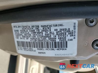 Zdjęcie 12 z 12 samochodu: 2003 TOYOTA AVALON VIN:4T1BF28B93U317888 - miniatura