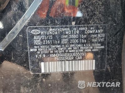 Zdjęcie 13 z 13 samochodu: 2016 HYUNDAI ELANTRA SE VIN:KMHDH4AEXGU635091 - miniatura