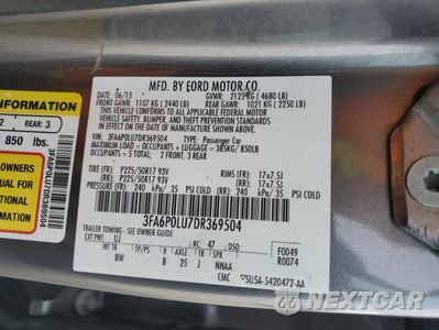Zdjęcie 12 z 14 samochodu: 2013 FORD FUSION SE HYBRID VIN:3FA6P0LU7DR369504 - miniatura