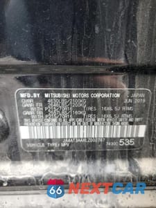 Zdjęcie 13 z 13 samochodu: 2020 MITSUBISHI ECLIPSE CROSS ES VIN:JA4AT3AAXLZ002787 - miniatura