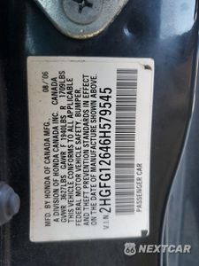 Zdjęcie 12 z 12 samochodu: 2006 HONDA CIVIC LX VIN:2HGFG12646H579545 - miniatura