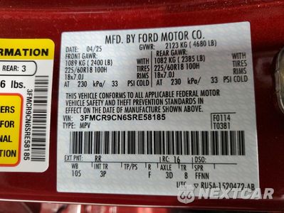Zdjęcie 13 z 14 samochodu: 2025 FORD BRONCO SPORT OUTER BANKS VIN:3FMCR9CN6SRE58185 - miniatura