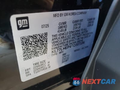 Zdjęcie 12 z 13 samochodu: 2026 CHEVROLET TRAX 1LT VIN:KL77LHEP4TC007186 - miniatura