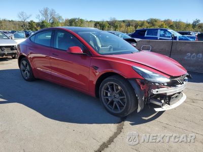 Czwarte zdjęcie samochodu z boku: 2023 TESLA MODEL 3 VIN:5YJ3E1EB6PF463853 - miniatura