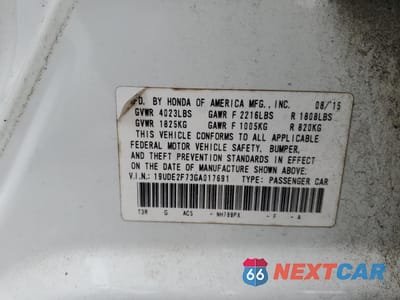 Zdjęcie 12 z 13 samochodu: 2016 ACURA ILX PREMIUM VIN:19UDE2F73GA017691 - miniatura