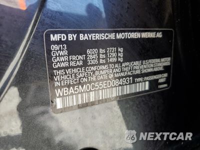 Zdjęcie 12 z 12 samochodu: 2014 BMW 550 XIGT VIN:WBA5M0C55ED084931 - miniatura
