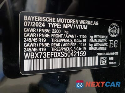 Zdjęcie 12 z 12 samochodu: 2025 BMW X1 XDRIVE28I VIN:WBX73EF0XS5042159 - miniatura