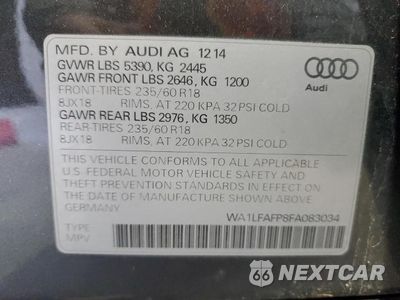 Zdjęcie 14 z 14 samochodu: 2015 AUDI Q5 PREMIUM PLUS VIN:WA1LFAFP8FA083034 - miniatura