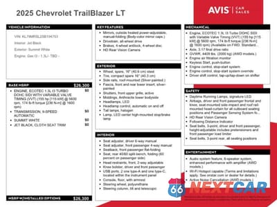 Zdjęcie 13 z 14 samochodu: 2025 CHEVROLET TRAILBLAZER LT VIN:KL79MRSL2SB194753 - miniatura