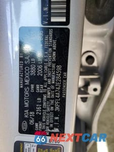 Zdjęcie 14 z 14 samochodu: 2018 KIA FORTE LX VIN:3KPFL4A74JE284598 - miniatura