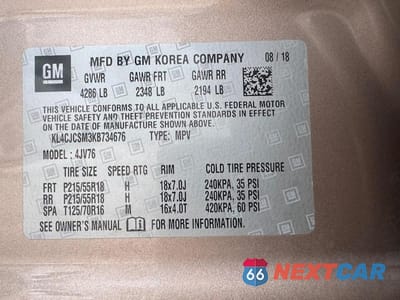 Zdjęcie 15 z 15 samochodu: 2019 BUICK ENCORE ESSENCE VIN:KL4CJCSM3KB734676 - miniatura