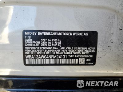 Zdjęcie 12 z 14 samochodu: 2022 BMW M440XI GRAN COUPE VIN:WBA13AW04NFM24131 - miniatura