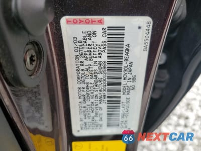 Zdjęcie 12 z 12 samochodu: 2003 LEXUS ES 300 VIN:JTHBF30G330125969 - miniatura