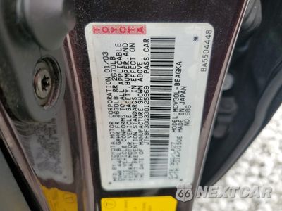 Zdjęcie 12 z 12 samochodu: 2003 LEXUS ES 300 VIN:JTHBF30G330125969 - miniatura