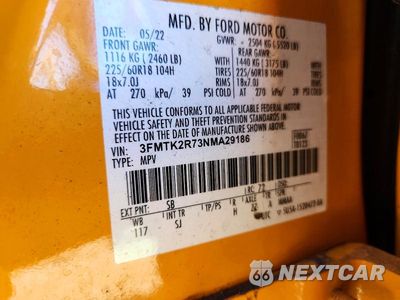 Zdjęcie 13 z 13 samochodu: 2022 FORD MUSTANG MACH-E CALIFORNIA ROUTE 1 VIN:3FMTK2R73NMA29186 - miniatura