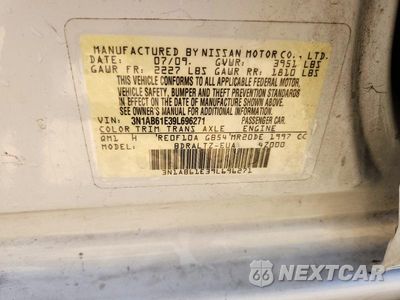 Zdjęcie 12 z 12 samochodu: 2009 NISSAN SENTRA 2.0 VIN:3N1AB61E39L696271 - miniatura