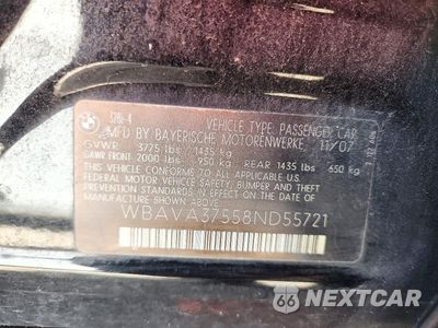 Zdjęcie 12 z 12 samochodu: 2008 BMW 328 I VIN:WBAVA37558ND55721 - miniatura