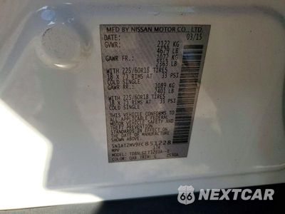 Zdjęcie 13 z 13 samochodu: 2015 NISSAN ROGUE SL VIN:5N1AT2MV9FC851228 - miniatura