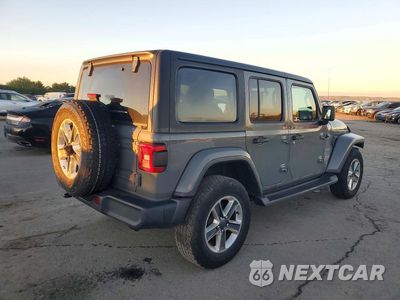 Trzecie zdjęcie samochodu z tyłu: 2020 JEEP WRANGLER UNLIMITED SAHARA VIN:1C4HJXEN4LW219333 - miniatura