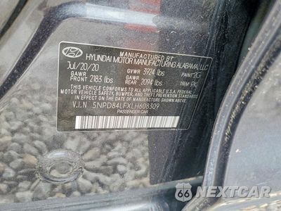 Zdjęcie 12 z 12 samochodu: 2020 HYUNDAI ELANTRA SEL VIN:5NPD84LFXLH608309 - miniatura