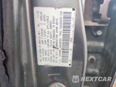 Zdjęcie 12 z 12 samochodu: 2006 HONDA ACCORD EX VIN:1HGCM56856A045323 - miniatura