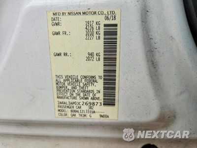 Zdjęcie 13 z 13 samochodu: 2018 NISSAN ALTIMA 2.5 SV VIN:1N4AL3AP0JC269873 - miniatura