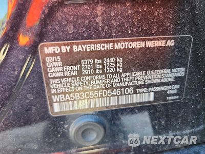 Zdjęcie 12 z 12 samochodu: 2015 BMW 535 XI VIN:WBA5B3C55FD546106 - miniatura