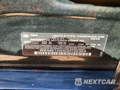 Zdjęcie 12 z 12 samochodu: 2016 BMW 320 I VIN:WBA8E1G54GNT35364 - miniatura