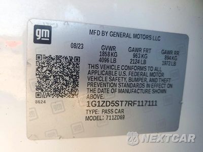 Zdjęcie 12 z 12 samochodu: 2024 CHEVROLET MALIBU LT VIN:1G1ZD5ST7RF117111 - miniatura