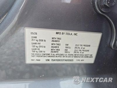 Zdjęcie 14 z 14 samochodu: 2026 TESLA MODEL Y VIN:7SAYGDEE0TA693605 - miniatura