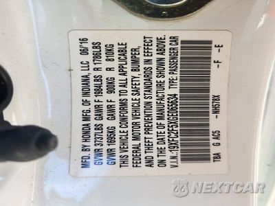 Zdjęcie 12 z 12 samochodu: 2016 HONDA CIVIC LX VIN:19XFC2F5XGE065634 - miniatura