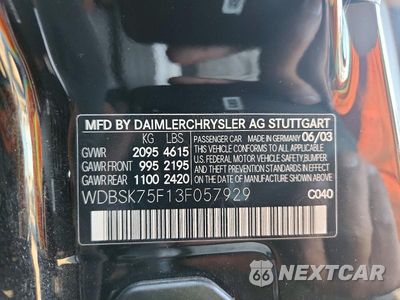 Zdjęcie 12 z 12 samochodu: 2003 MERCEDES-BENZ SL 500R VIN:WDBSK75F13F057929 - miniatura