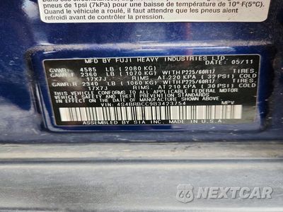 Zdjęcie 13 z 13 samochodu: 2011 SUBARU OUTBACK 2.5I PREMIUM VIN:4S4BRBCC9B3423754 - miniatura
