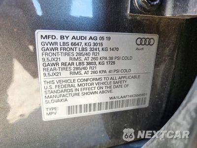 Zdjęcie 14 z 14 samochodu: 2019 AUDI Q7 PREMIUM PLUS VIN:WA1LAAF74KD045601 - miniatura