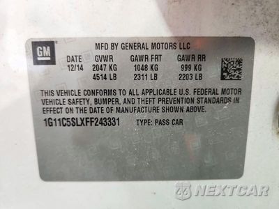 Zdjęcie 12 z 12 samochodu: 2015 CHEVROLET MALIBU 1LT VIN:1G11C5SLXFF243331 - miniatura