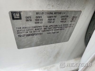 Zdjęcie 12 z 12 samochodu: 2016 CHEVROLET MALIBU LT VIN:1G1ZF5SXXGF323727 - miniatura