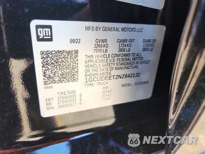 Zdjęcie 12 z 12 samochodu: 2022 CHEVROLET SILVERADO K1500 RST VIN:1GCUDEET2NZ642132 - miniatura