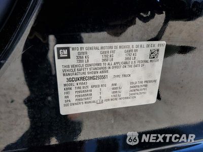 Zdjęcie 12 z 12 samochodu: 2017 CHEVROLET SILVERADO K1500 LT VIN:3GCUKREC8HG293561 - miniatura