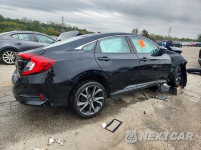 Trzecie zdjęcie samochodu z tyłu: 2020 HONDA CIVIC SPORT VIN:19XFC2F87LE017433 - miniatura