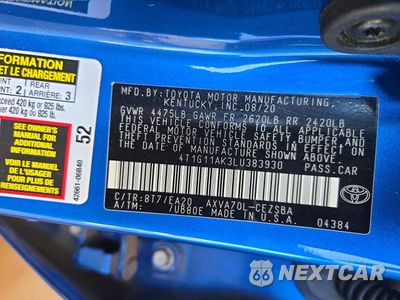 Zdjęcie 12 z 12 samochodu: 2020 TOYOTA CAMRY SE VIN:4T1G11AK3LU383930 - miniatura