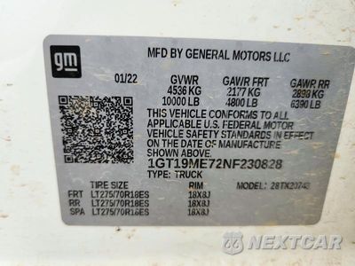 Zdjęcie 12 z 12 samochodu: 2022 GMC SIERRA K2500 SLE VIN:1GT19ME72NF230828 - miniatura