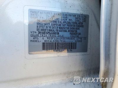 Zdjęcie 12 z 12 samochodu: 2018 NISSAN SENTRA SV VIN:3N1AB7AP5JL659136 - miniatura