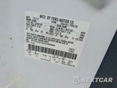 Zdjęcie 13 z 13 samochodu: 2012 FORD F150 SUPER CAB VIN:1FTFX1ET6CFA60560 - miniatura