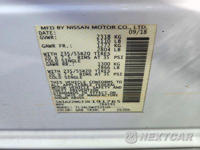 Zdjęcie 13 z 13 samochodu: 2018 NISSAN MURANO PLATINUM VIN:5N1AZ2MG3JN191765 - miniatura