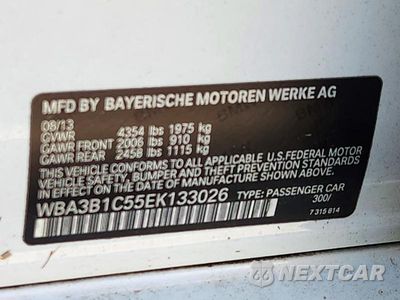 Zdjęcie 12 z 12 samochodu: 2014 BMW 320 I VIN:WBA3B1C55EK133026 - miniatura