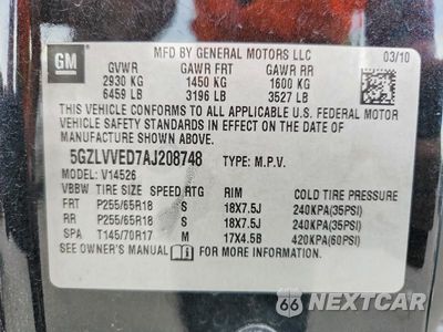 Zdjęcie 13 z 13 samochodu: 2010 SATURN OUTLOOK XR VIN:5GZLVVED7AJ208748 - miniatura