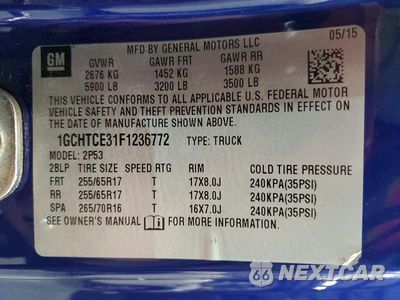 Zdjęcie 12 z 12 samochodu: 2015 CHEVROLET COLORADO Z71 VIN:1GCHTCE31F1236772 - miniatura
